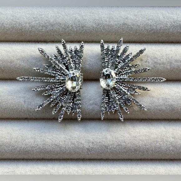 ✨ Stunning Zircon Winged Stud Earrings - Picture 9 of 10